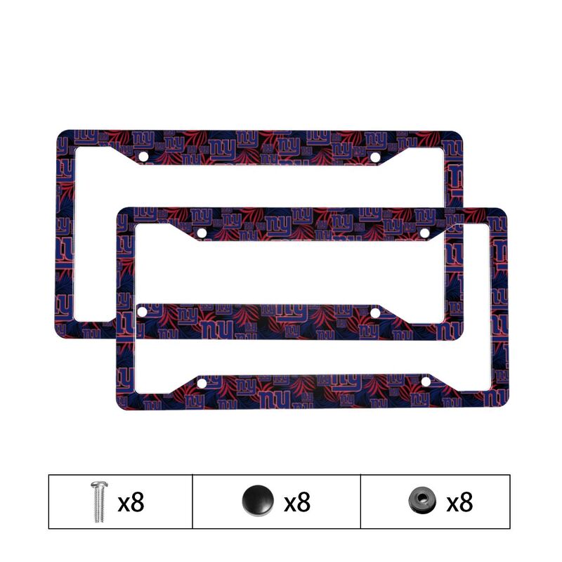 New York Giants Print Car license plate frame four hole license plate holder (one pair)