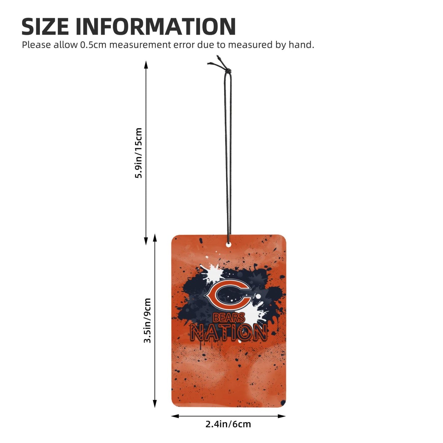 4-pcs Chicago Bears Car Air Fresheners Cards Set car aromatherapy tablets