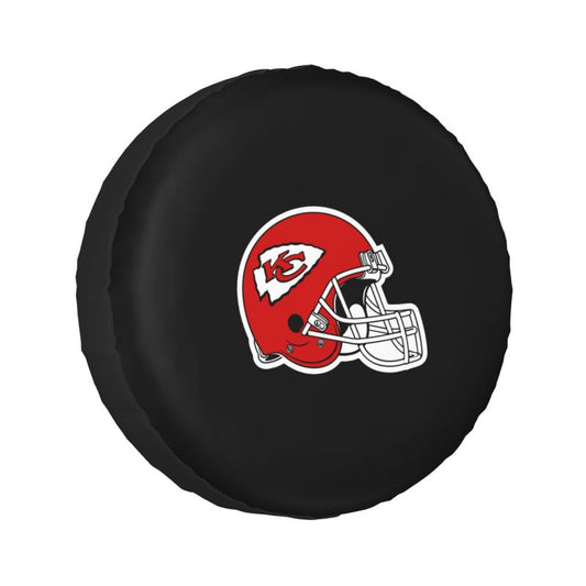 Kansas City Chiefs 3 Car tire protective cover waterproof and dustproof tire cover
