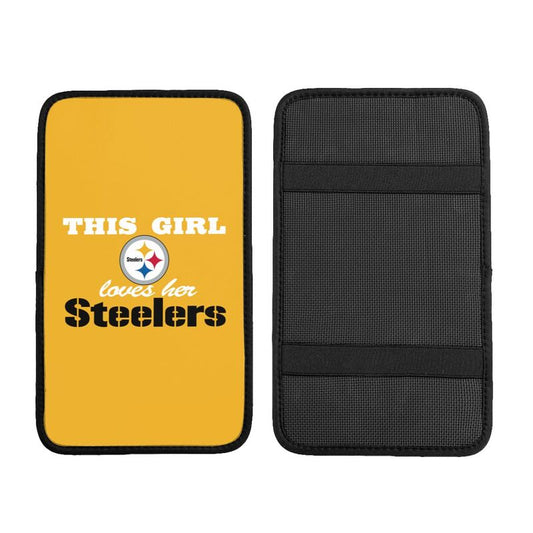 Pittsburgh Steelers Printing car center console pad car armrest protective cover