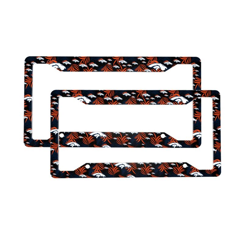 Denver Broncos Print Car license plate frame four hole license plate holder (one pair)