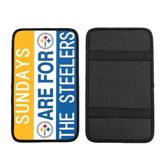 Pittsburgh Steelers Personalized printed car armrest cover Car handrail box cushion