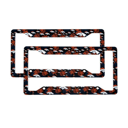 Denver Broncos Print Car license plate frame four hole license plate holder (one pair)
