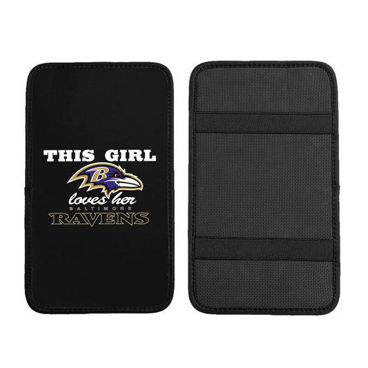 Baltimore Ravens Printing car center console pad car armrest protective cover