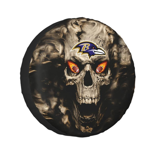 Baltimore Ravens print Skull print car tire cover tire dust cover