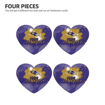 4-pcs Baltimore Ravens Car Air Fresheners Cards Set car aromatherapy tablets