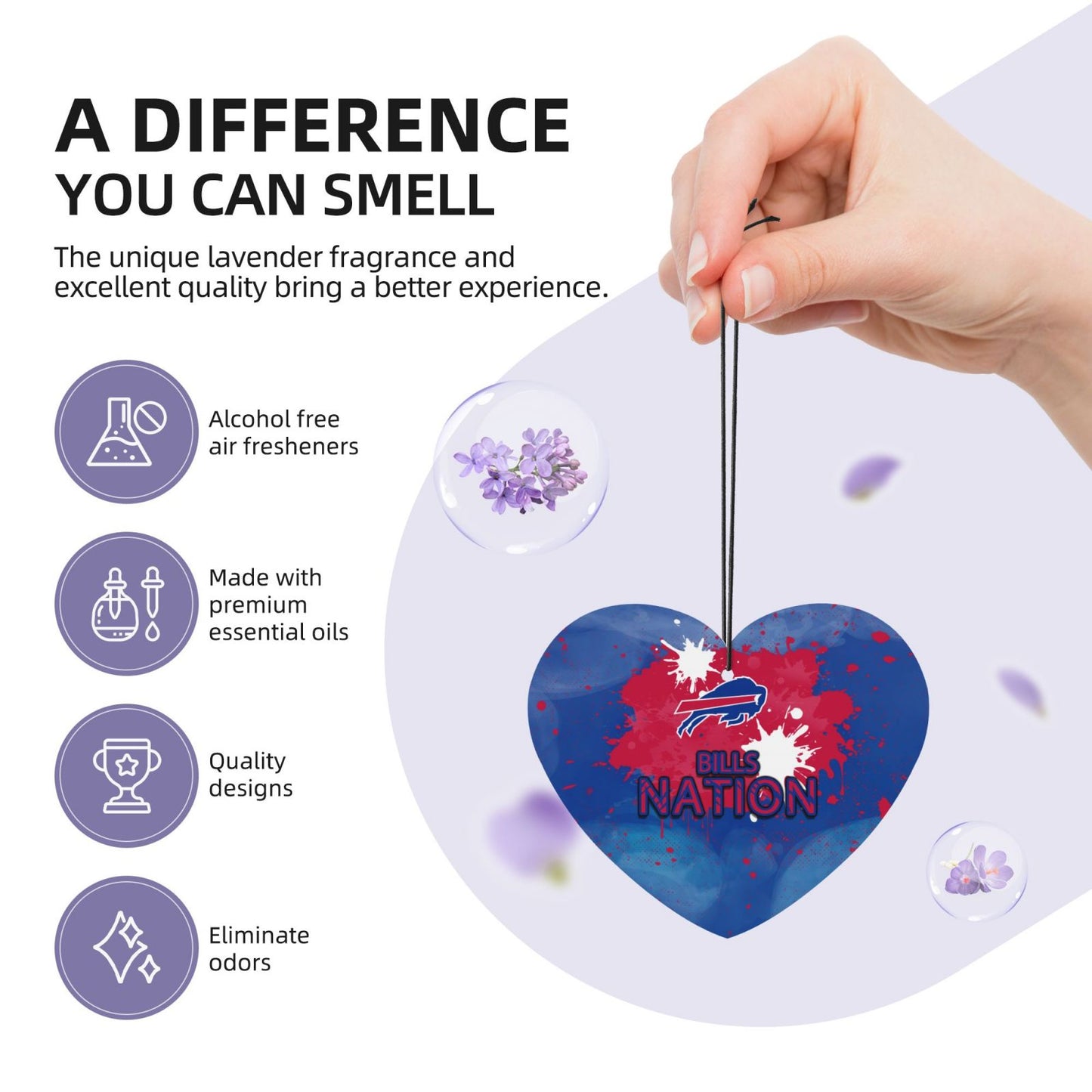 4-pcs Buffalo Bills Car Air Fresheners Cards Set car aromatherapy tablets