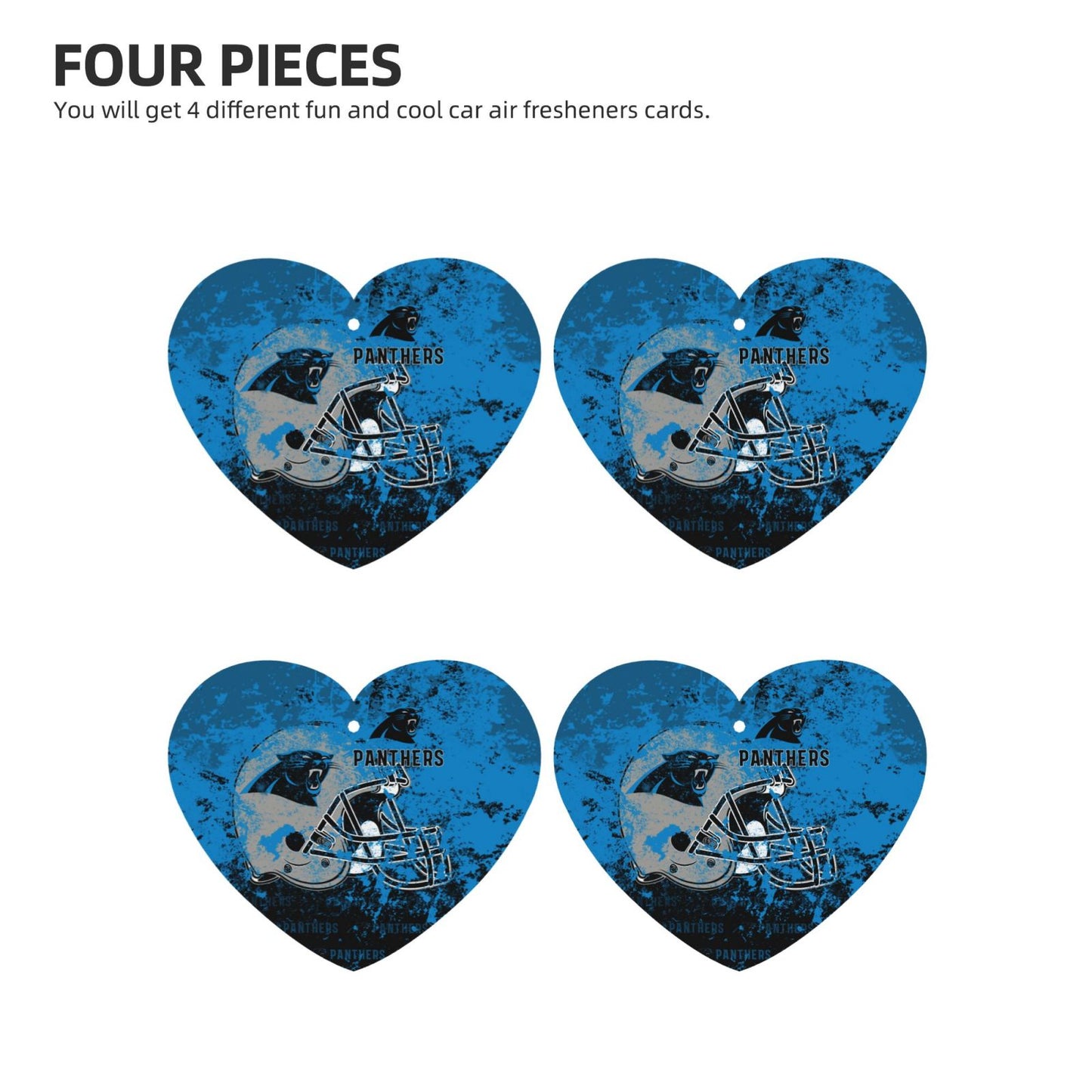 4-pcs Carolina Panthers Car Air Fresheners Cards Set car aromatherapy tablets