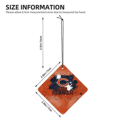 4-pcs Chicago Bears Car Air Fresheners Cards Set car aromatherapy tablets