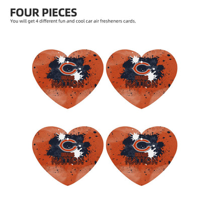 4-pcs Chicago Bears Car Air Fresheners Cards Set car aromatherapy tablets