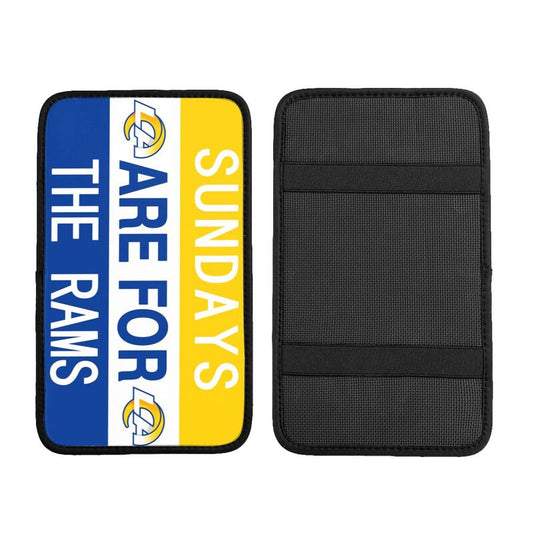 Los Angeles Rams Personalized printed car armrest cover Car handrail box cushion