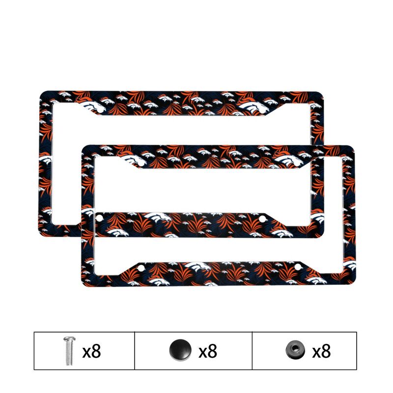Denver Broncos Print Car license plate frame four hole license plate holder (one pair)