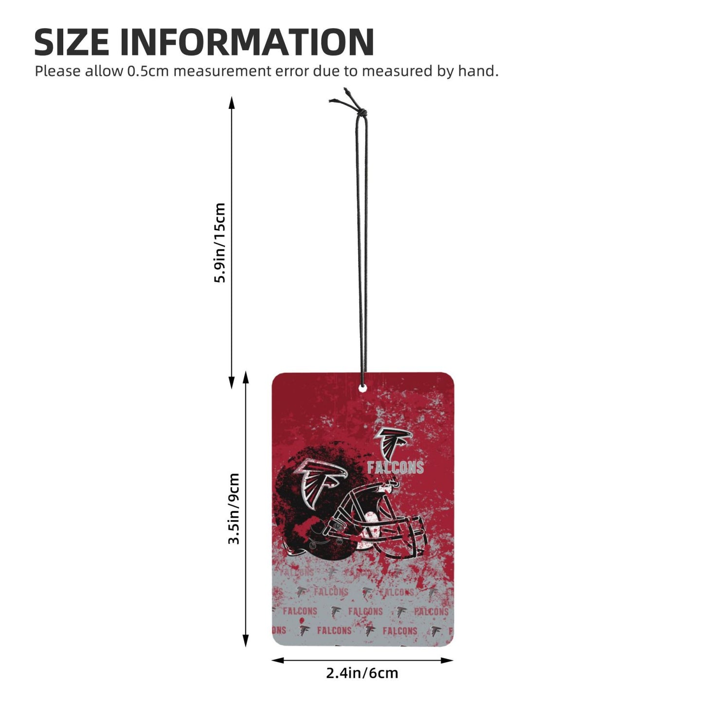 4-pcs Atlanta Falcons Car Air Fresheners Cards Set car aromatherapy tablets