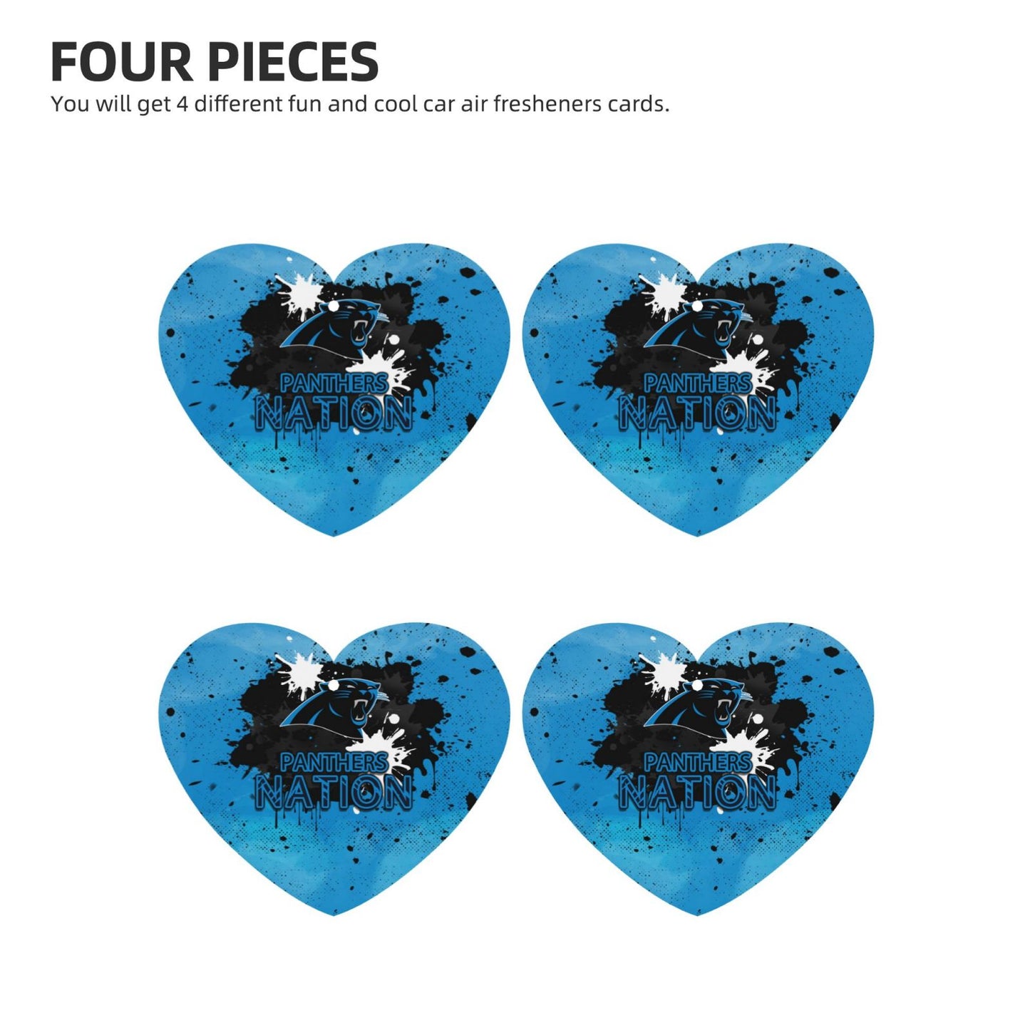 4-pcs Carolina Panthers  Car Air Fresheners Cards Set car aromatherapy tablets